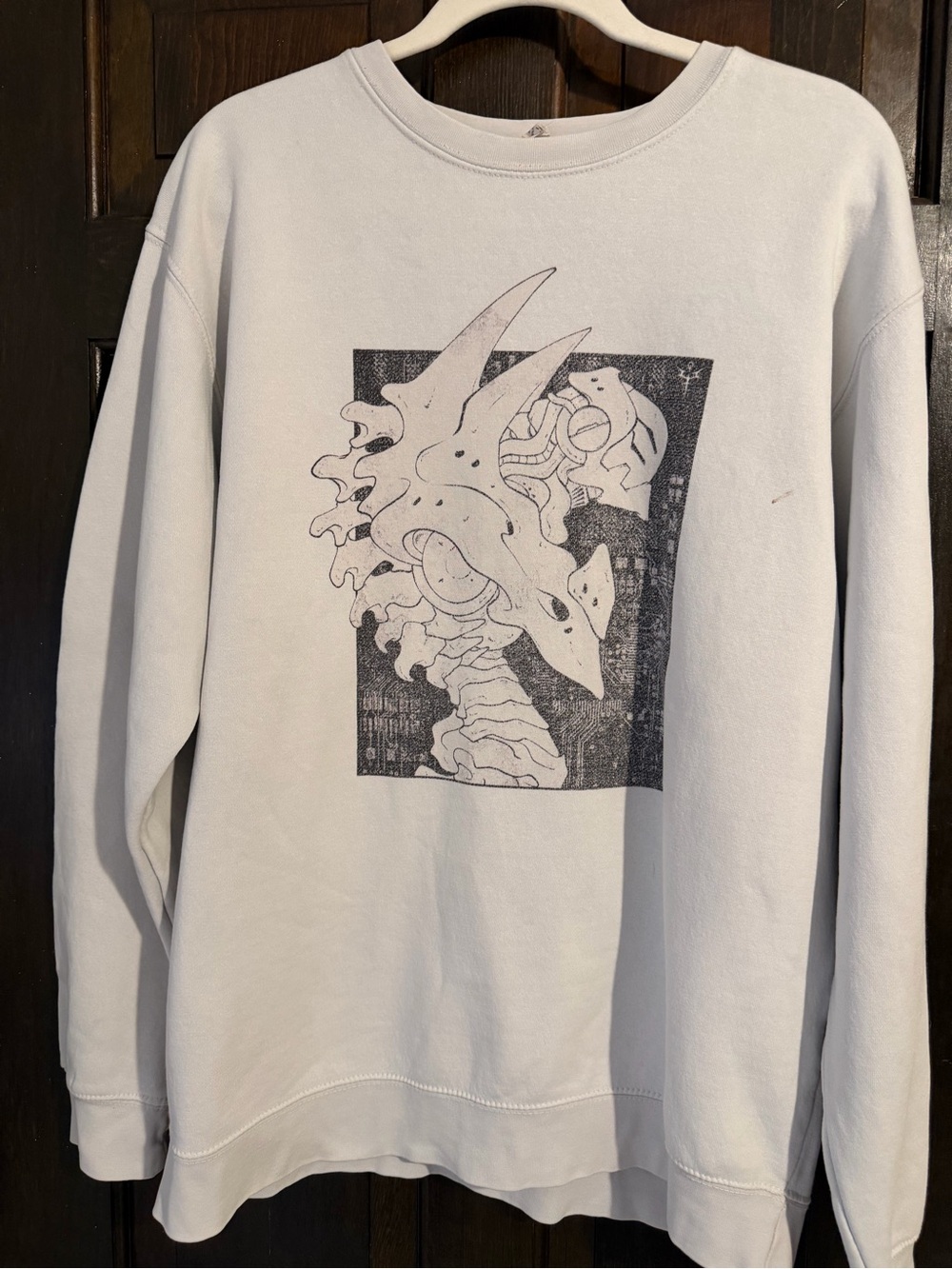 Men's Lane Seven Graphic Crewneck Sweatshirt with Black Illustration